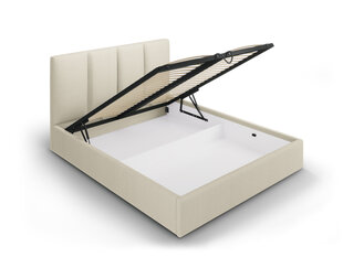 Кровать Mazzini Beds Juniper 1, 160x200 см, бежевая цена и информация | Кровати | pigu.lt