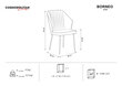 Kėdė Cosmopolitan Design Borneo, šviesiai pilka kaina ir informacija | Virtuvės ir valgomojo kėdės | pigu.lt