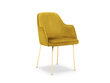 Kėdė Cosmopolitan Design Padova, geltonos/auksinės spalvos цена и информация | Virtuvės ir valgomojo kėdės | pigu.lt