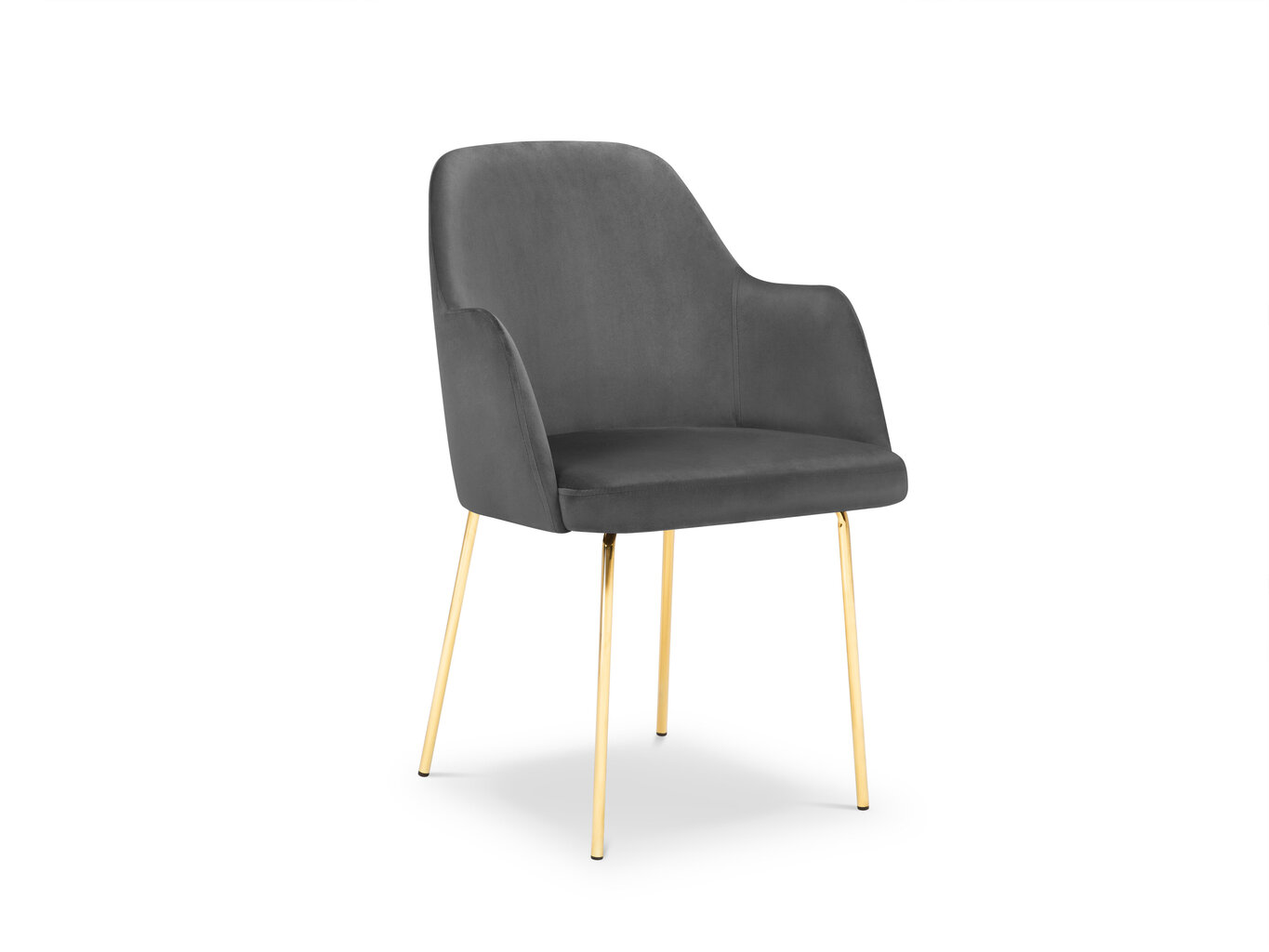 Kėdė Cosmopolitan Design Padova, tamsiai pilka/auksinės spalvos kaina ir informacija | Virtuvės ir valgomojo kėdės | pigu.lt