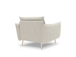 Fotelis Milo Casa Elio 1, šviesios smėlio/auksinės spalvos kaina ir informacija | Svetainės foteliai | pigu.lt