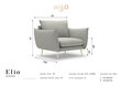 Fotelis Milo Casa Elio 2, smėlio/auksinės spalvos kaina ir informacija | Svetainės foteliai | pigu.lt
