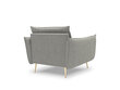Fotelis Milo Casa Elio 6, šviesiai pilkos/auksinės spalvos kaina ir informacija | Svetainės foteliai | pigu.lt