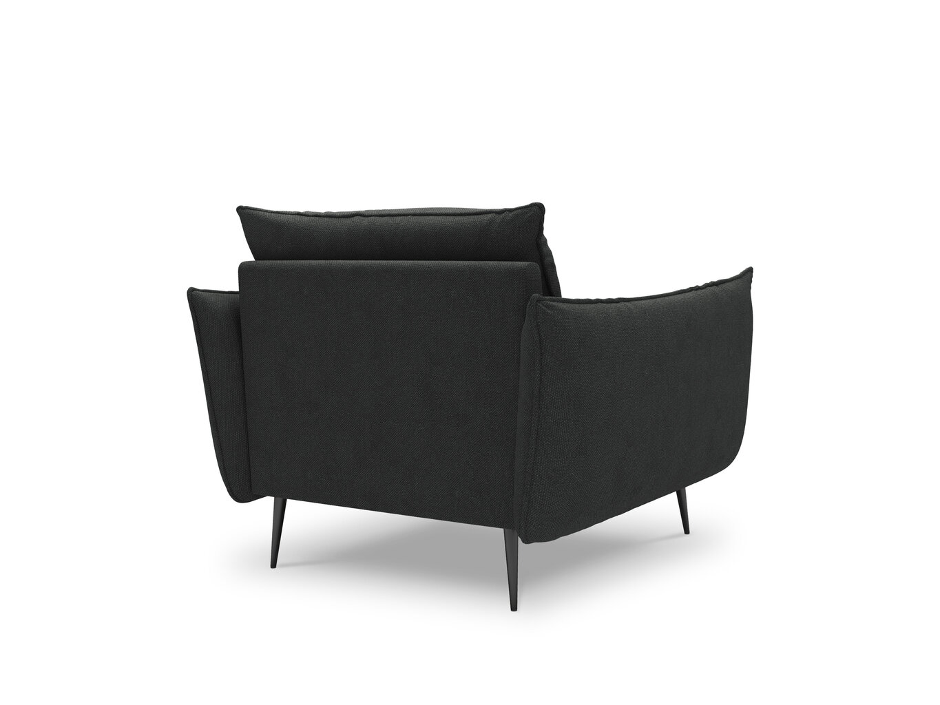 Fotelis Milo Casa Elio 8, tamsiai pilkas/juodas kaina ir informacija | Svetainės foteliai | pigu.lt