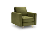 Fotelis Milo Casa Santo, žalias/auksinės spalvos