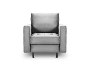 Fotelis Milo Casa Santo, šviesiai pilkas/juodas kaina ir informacija | Svetainės foteliai | pigu.lt