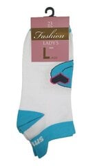 Kojinės su dizainu Smile, baltos kaina ir informacija | Moteriškos kojinės | pigu.lt