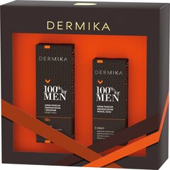 Набор Dermika 100% FOR MEN для мужчин: дневной крем, 50 мл + ночной крем, 50 мл + крем для кожи вокруг глаз, 15 мл цена и информация | Кремы для лица | pigu.lt