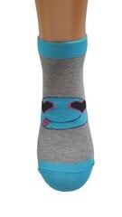 Женские носки с рисунком "Smile" (Серые) цена и информация | Женские носки | pigu.lt