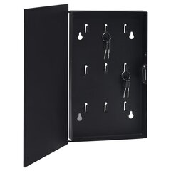 Magnetinė raktų dėžutė, 30x20x5,5 cm, juodos spalvos kaina ir informacija | Daiktadėžės | pigu.lt