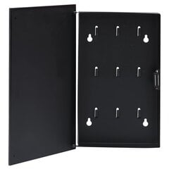 Magnetinė raktų dėžutė, 30x20x5,5 cm, juodos spalvos kaina ir informacija | Daiktadėžės | pigu.lt