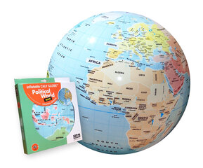 Надувной глобус-мяч CALY, Мир, 40957, 42 см цена и информация | Развивающие игрушки | pigu.lt