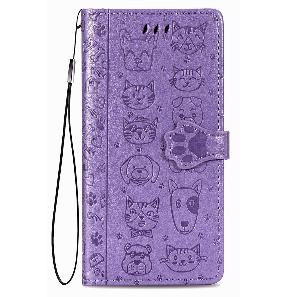 Cat-Dog, skirtas Samsung A025G A02s, violetinis kaina ir informacija | Telefono dėklai | pigu.lt