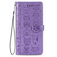 Telefono dėklas Cat-Dog, skirtas Samsung A526 A52 5G, violetinis kaina ir informacija | Telefono dėklai | pigu.lt