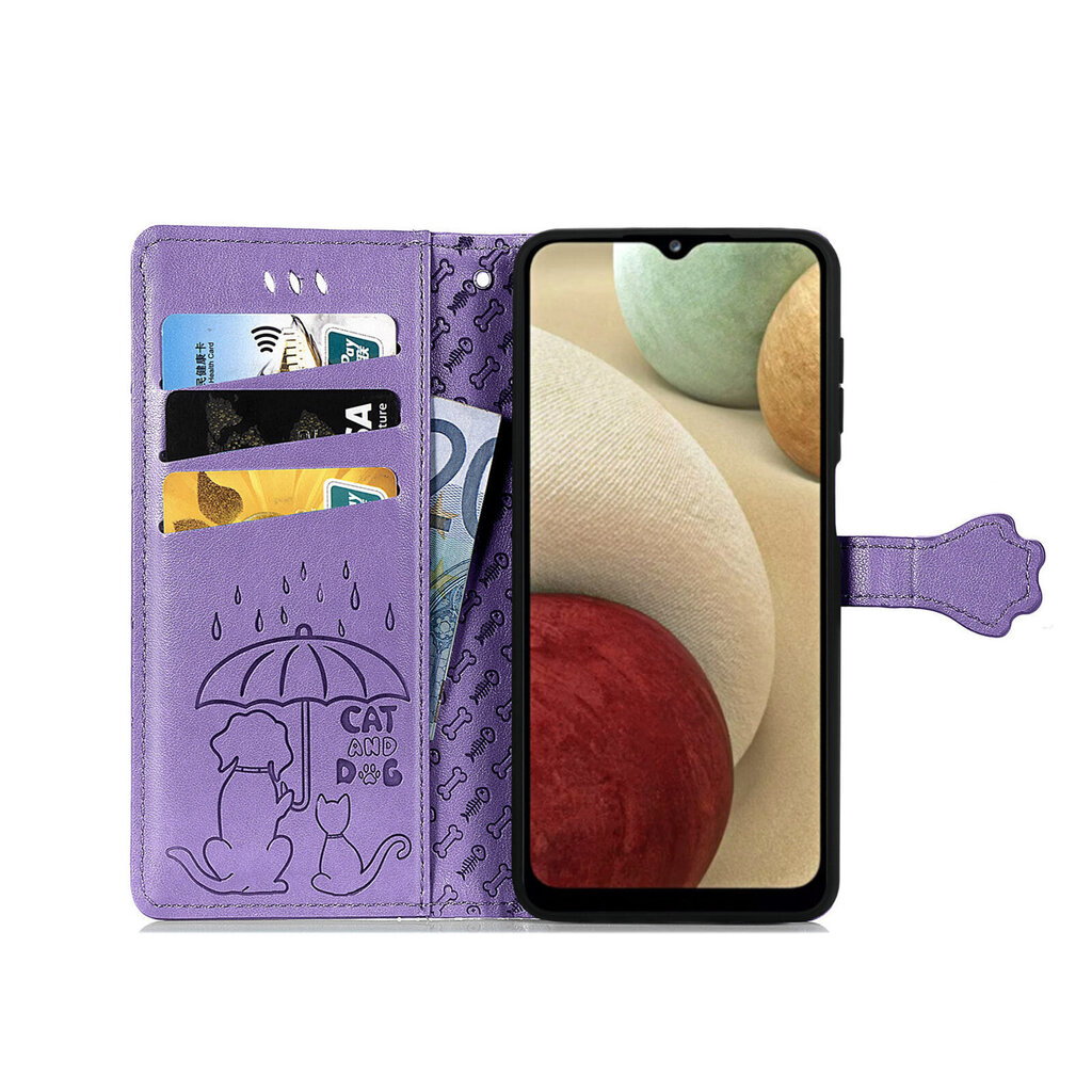 Telefono dėklas Cat-Dog, skirtas Samsung A726 A72 5G, violetinis kaina ir informacija | Telefono dėklai | pigu.lt