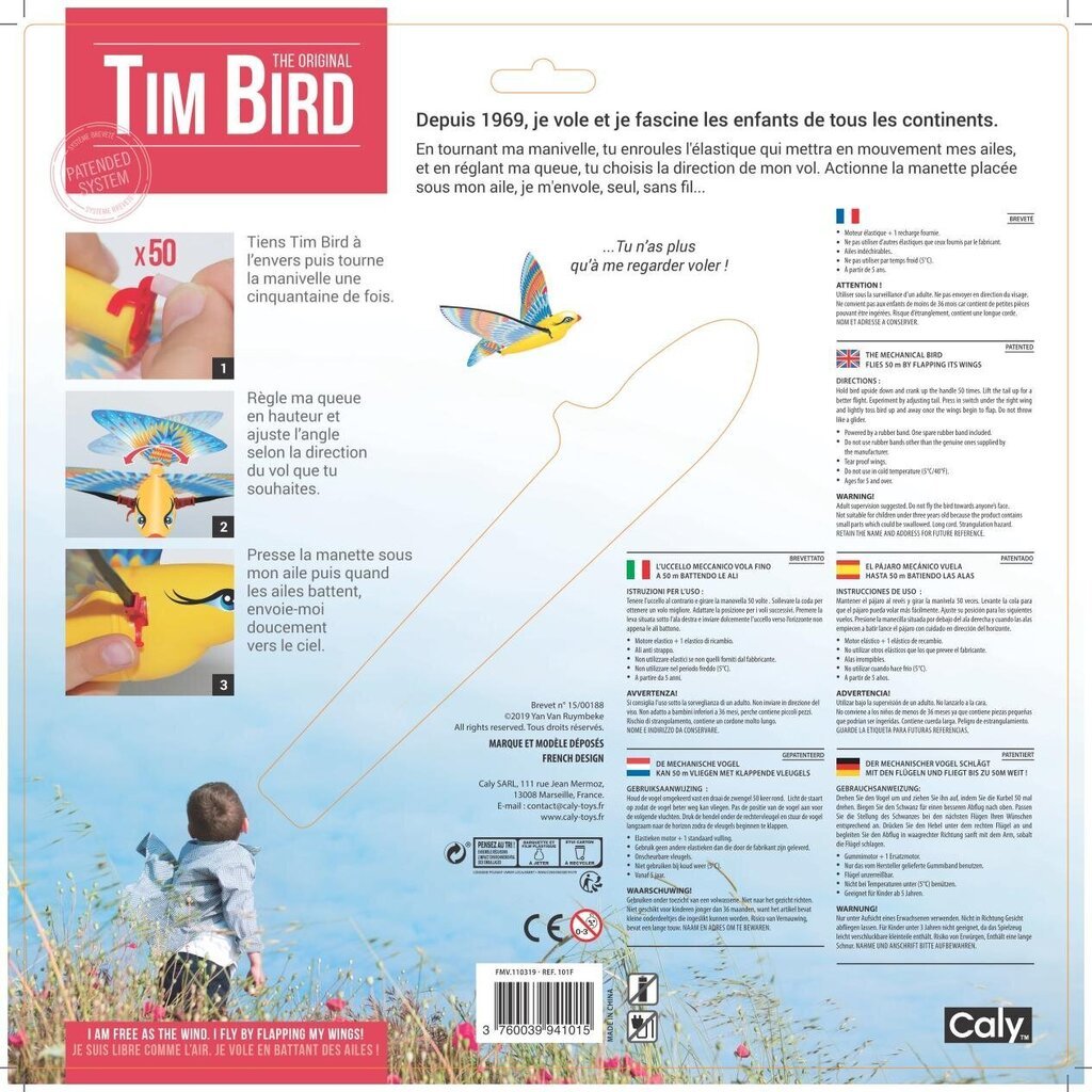 Mechaninis paukštis CALY, TIMAS, 41015 kaina ir informacija | Vandens, smėlio ir paplūdimio žaislai | pigu.lt