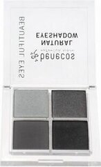 Benecos Natural Quattro Eyeshadow  тени для век 8 g, Smokey Eyes цена и информация | Тушь, средства для роста ресниц, тени для век, карандаши для глаз | pigu.lt