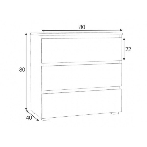 Komoda Neo 80, balta kaina ir informacija | Komodos | pigu.lt