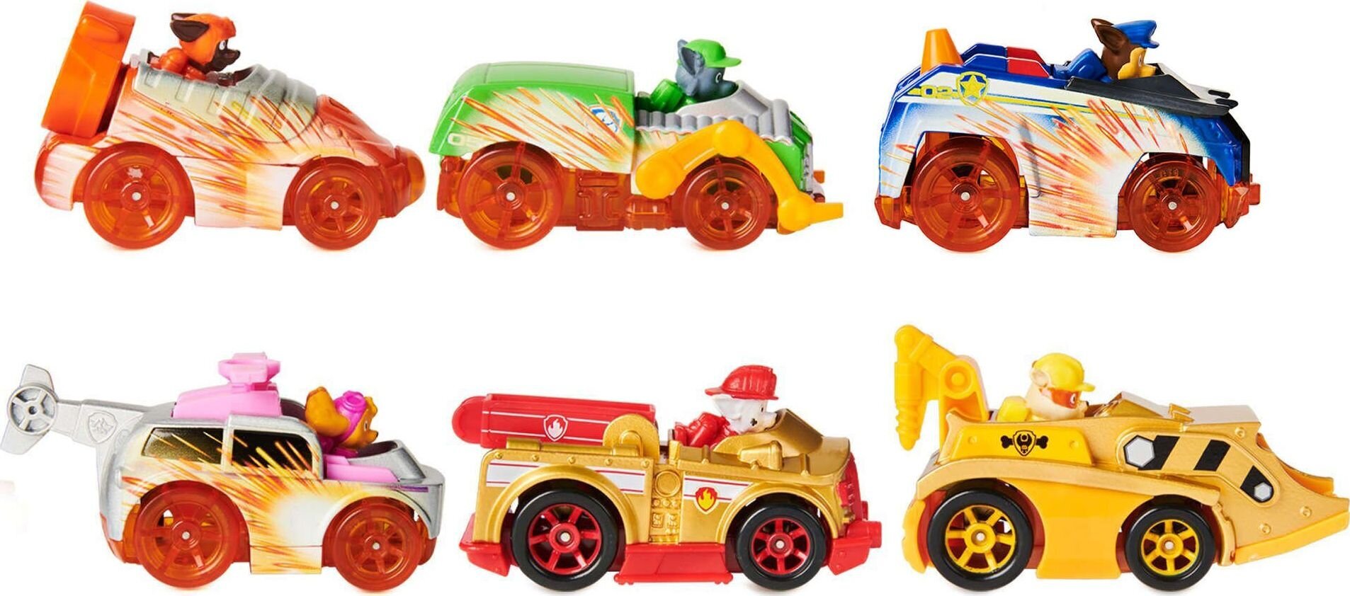 Žaisliniai automobiliai Spark Paw Patrol, 6 vnt kaina ir informacija | Lavinamieji žaislai | pigu.lt