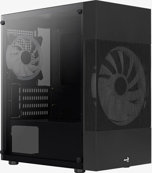 Aerocool Atomic Lite-G-BK-v1 kaina ir informacija | Korpusai | pigu.lt