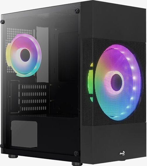 Aerocool Atomic Lite-G-BK-v1 kaina ir informacija | Korpusai | pigu.lt