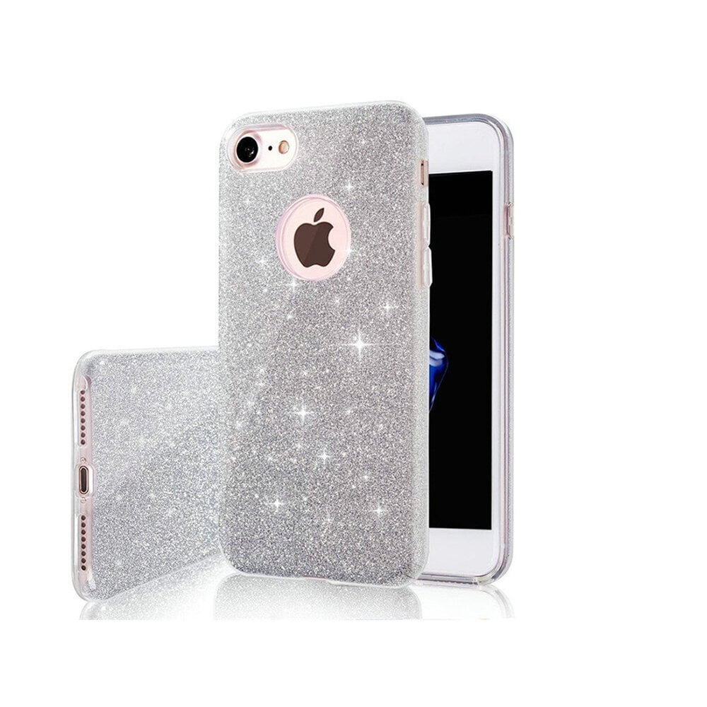 Glitter 3in1 case, skirtas iPhone 12 / iPhone 12 Pro, pilkas цена и информация | Telefono dėklai | pigu.lt