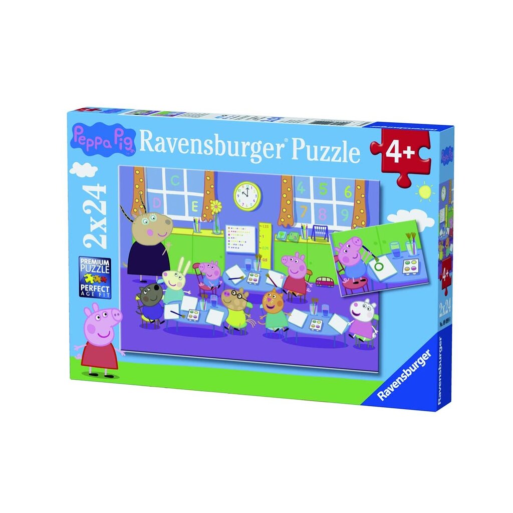 Dėlionė Ravensburger Peppa Pig (Kiaulytė Pepa) 2x24 d. цена и информация | Dėlionės (puzzle) | pigu.lt