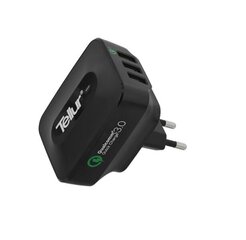 Tellur AC charger QC 3.0, 3xUSB ports (1 port QC 3.0 & 2 USB port 2.4A), Black kaina ir informacija | Krovikliai telefonams | pigu.lt