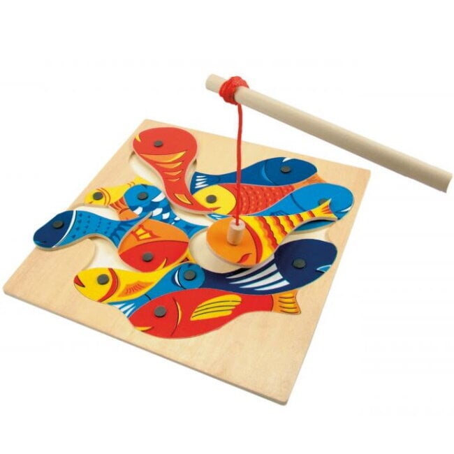 Medinis magnetinis žaislas Žvejyba Woody, 90014 kaina ir informacija | Lavinamieji žaislai | pigu.lt