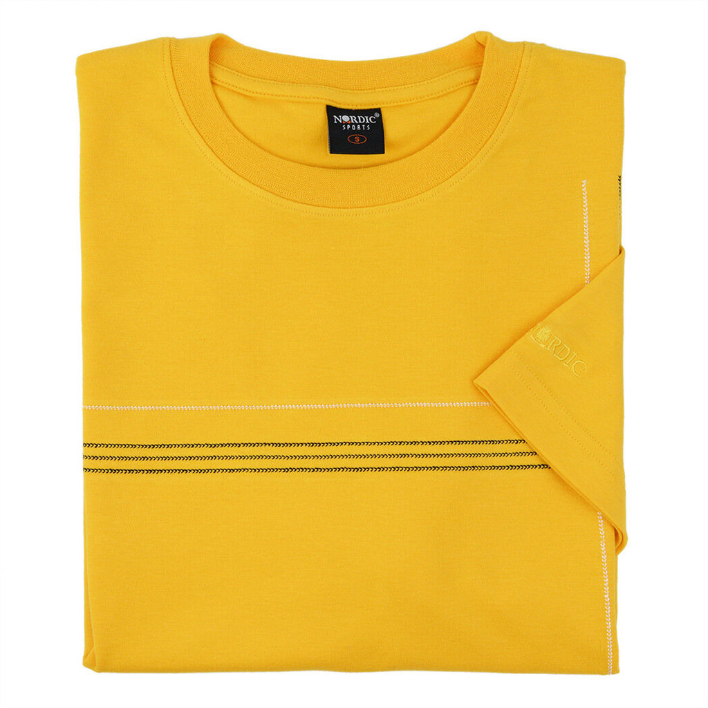 Marškinėliai vyrams Nordic, geltoni kaina ir informacija | Vyriški marškinėliai | pigu.lt