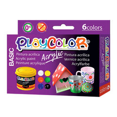 Akriliniai dažai Play Color, 6 sp.x40 ml kaina ir informacija | Piešimo, tapybos, lipdymo reikmenys | pigu.lt