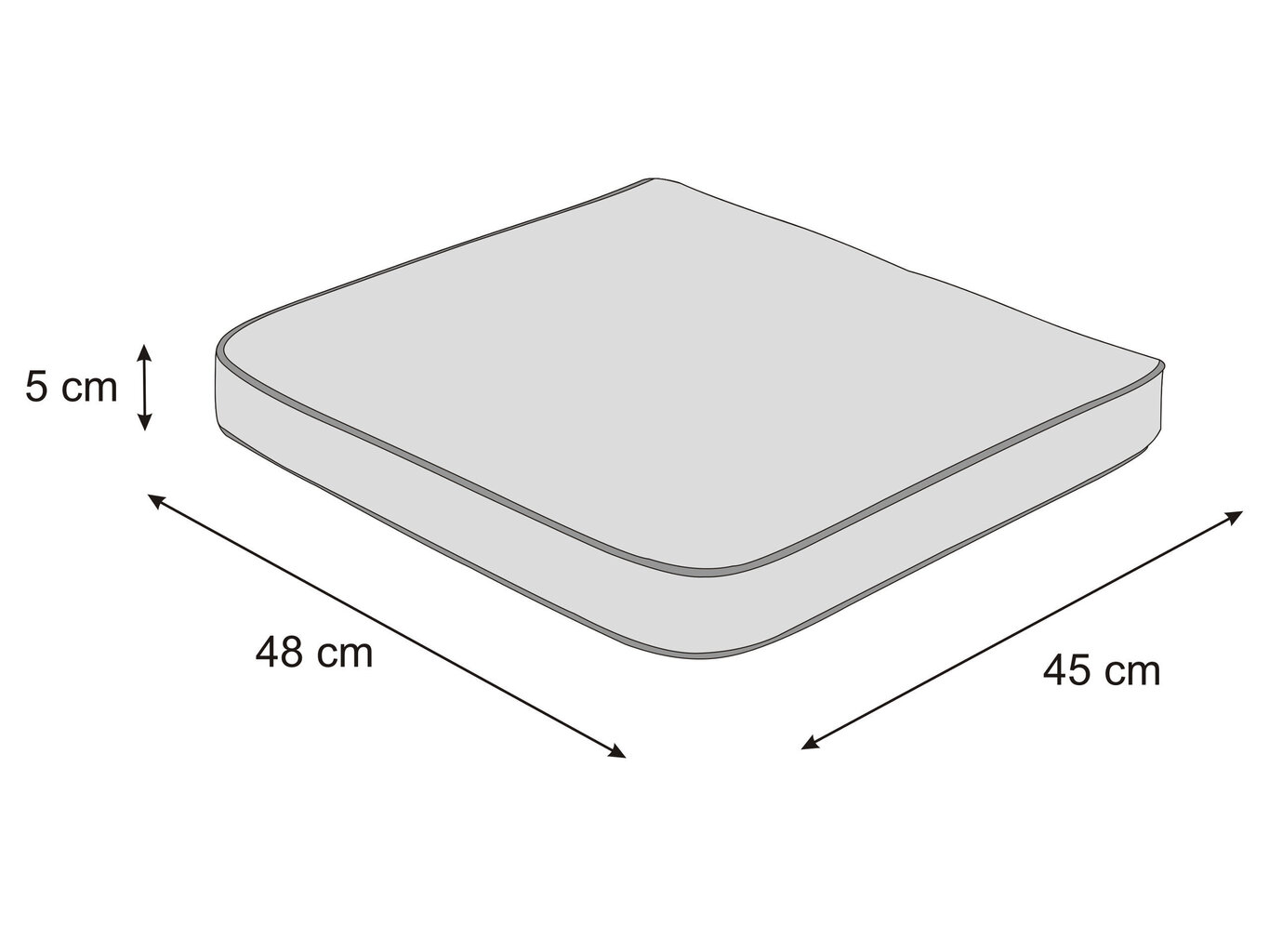 Kėdės pagalvė HobbyGarden Masza, pilka kaina ir informacija | Pagalvės, užvalkalai, apsaugos | pigu.lt