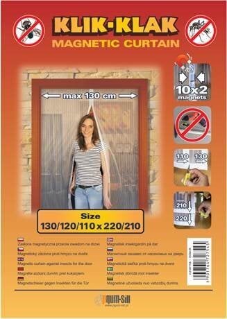 Magnetinis durų tinklelis nuo uodų baltas 110-130 x 210-220 cm kaina ir informacija | Tinkleliai nuo vabzdžių | pigu.lt