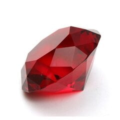 Suvenyras Stiklinis deimantas, raudonas kaina ir informacija | Interjero detalės | pigu.lt