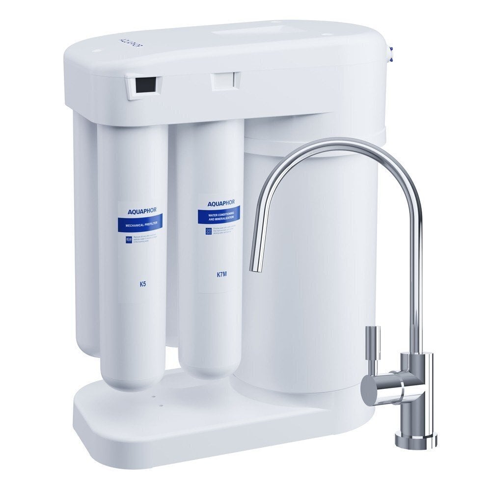 Atvirkštinio osmoso vandens filtravimo sistema Aquaphor RO-101S цена и информация | Vandens filtrai, valymo įrenginiai | pigu.lt