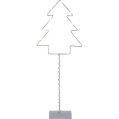 Eglės siluetas, metalinis, 12 šviesos diodų, maitinamas baterijomis (2x CR2032), IP20 kaina ir informacija | Kalėdinės dekoracijos | pigu.lt