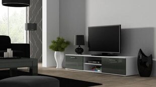 Cama Тумба под ТВ SOHO 180 белый/серый глянец цена и информация | Тумбы под телевизор | pigu.lt