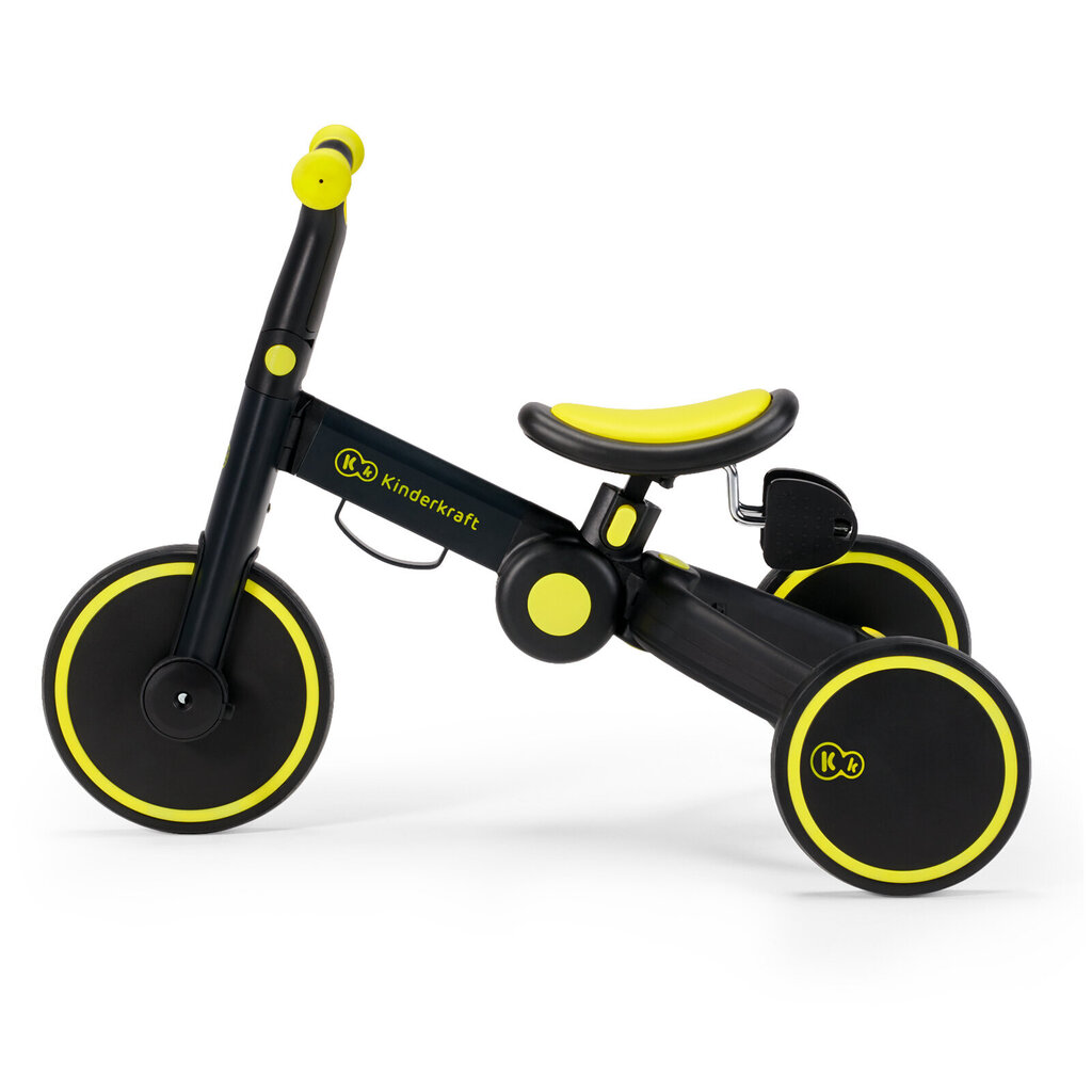 Triratukas 3in1 Kinderkraft 4TRIKE, juodas kaina ir informacija | Triratukai | pigu.lt