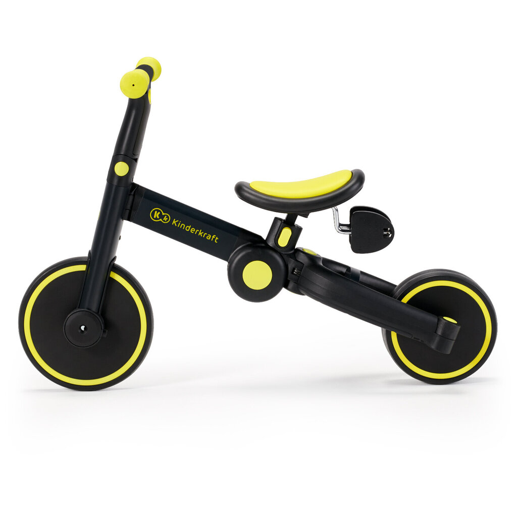 Triratukas 3in1 Kinderkraft 4TRIKE, juodas kaina ir informacija | Triratukai | pigu.lt