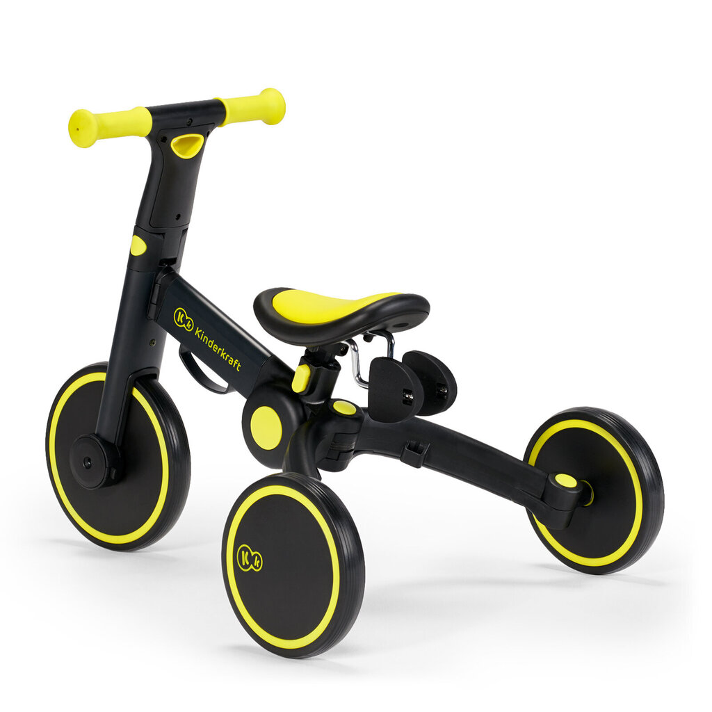 Triratukas 3in1 Kinderkraft 4TRIKE, juodas kaina ir informacija | Triratukai | pigu.lt