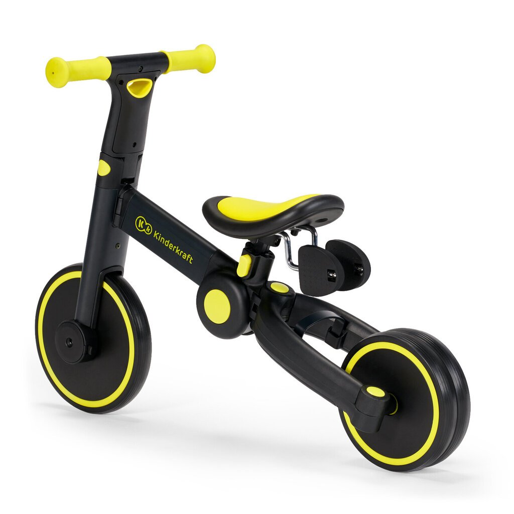 Triratukas 3in1 Kinderkraft 4TRIKE, juodas kaina ir informacija | Triratukai | pigu.lt