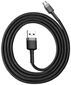 Baseus Cable USB / micro USB QC3.0 2.4A 1M black-grey (CAMKLF-BG1) kaina ir informacija | Laidai telefonams | pigu.lt