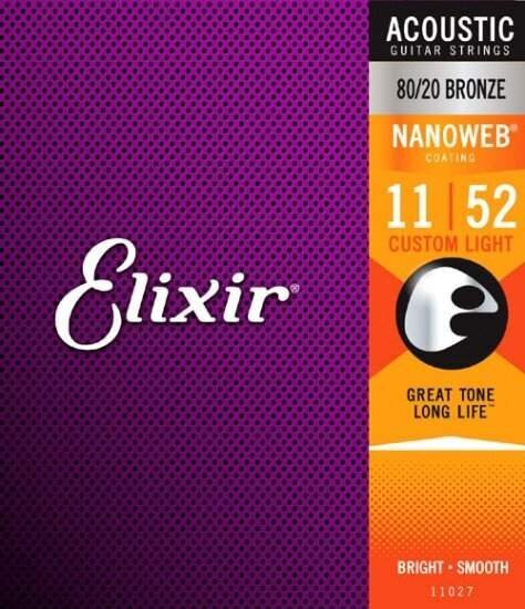 Stygos ak. gitarai Elixir 11027 0.011-0.052 kaina ir informacija | Priedai muzikos instrumentams | pigu.lt