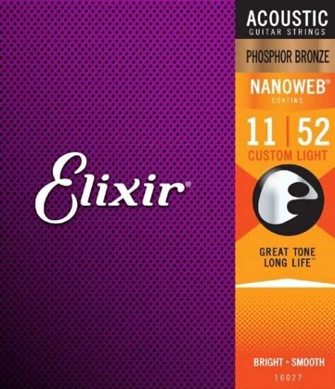 Stygos ak. gitarai Elixir 16027 0.011-0.052 kaina ir informacija | Priedai muzikos instrumentams | pigu.lt