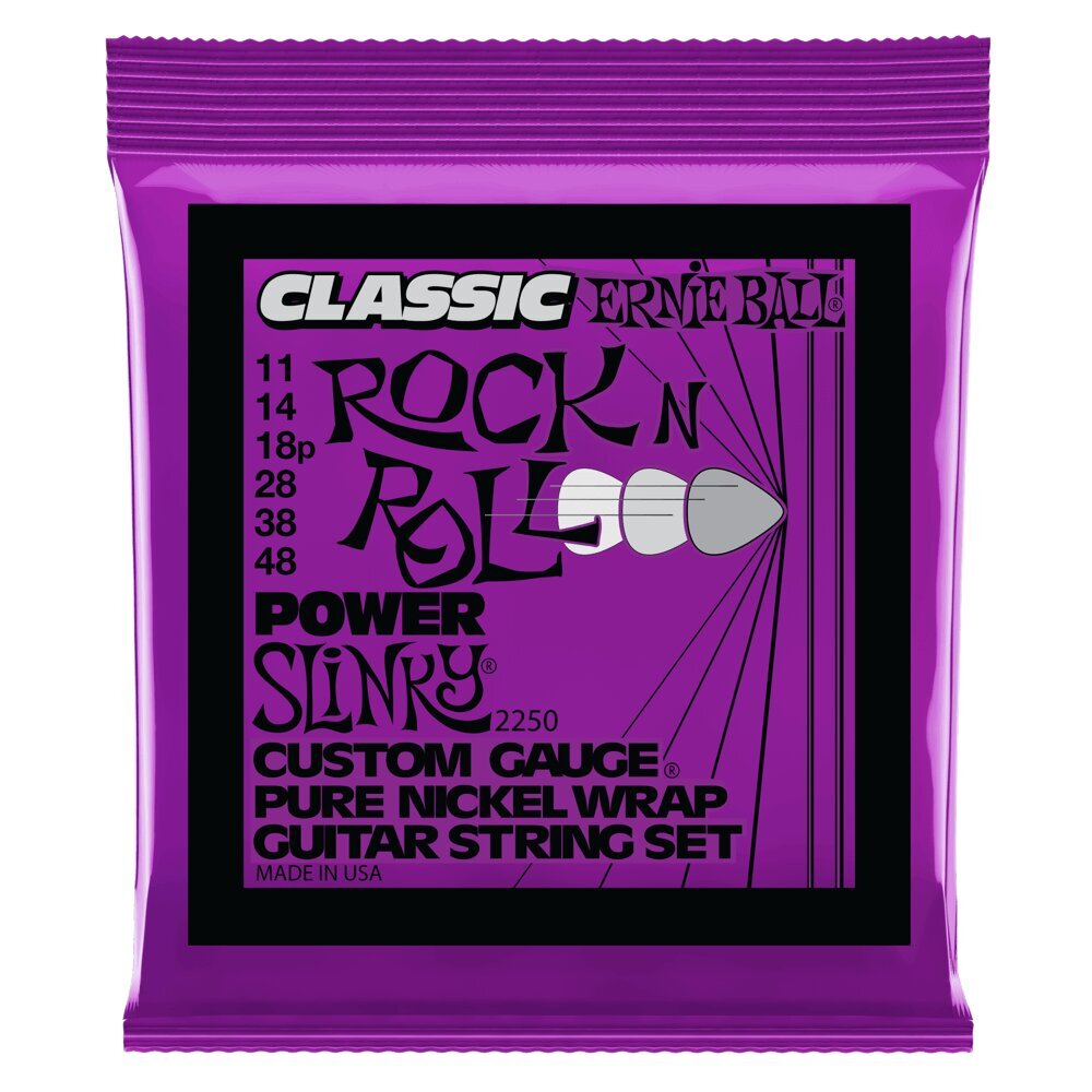 Stygos el. gitarai Ernie Ball Classic Rock'n'Roll Power Slinky 11-48 цена и информация | Priedai muzikos instrumentams | pigu.lt