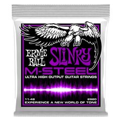 Stygos el. gitarai Ernie Ball Slinky M-STEEL 0.011 - 0.048 kaina ir informacija | Priedai muzikos instrumentams | pigu.lt