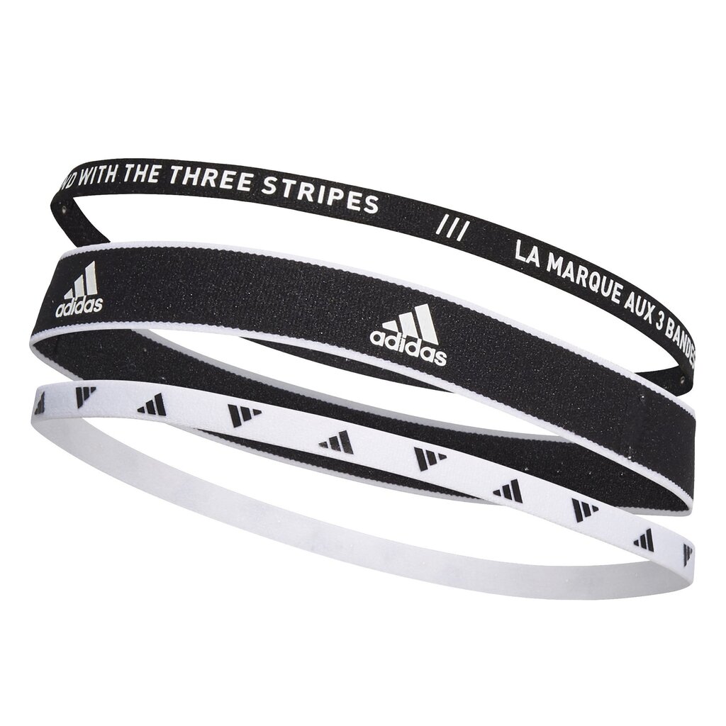 Galvos juostos vyrams Adidas Training Headbands 3 Per Pack kaina ir informacija | Vyriški šalikai, kepurės, pirštinės | pigu.lt