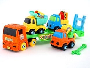 Žaslinis krovininis automobilis su automobiliais kaina ir informacija | Žaislai berniukams | pigu.lt