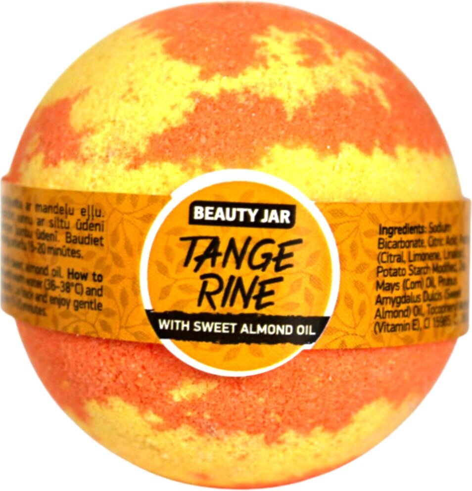 Vonios bomba Beauty Jar Tangerine, su migdolų aliejumi, 150 g kaina ir informacija | Dušo želė, aliejai | pigu.lt