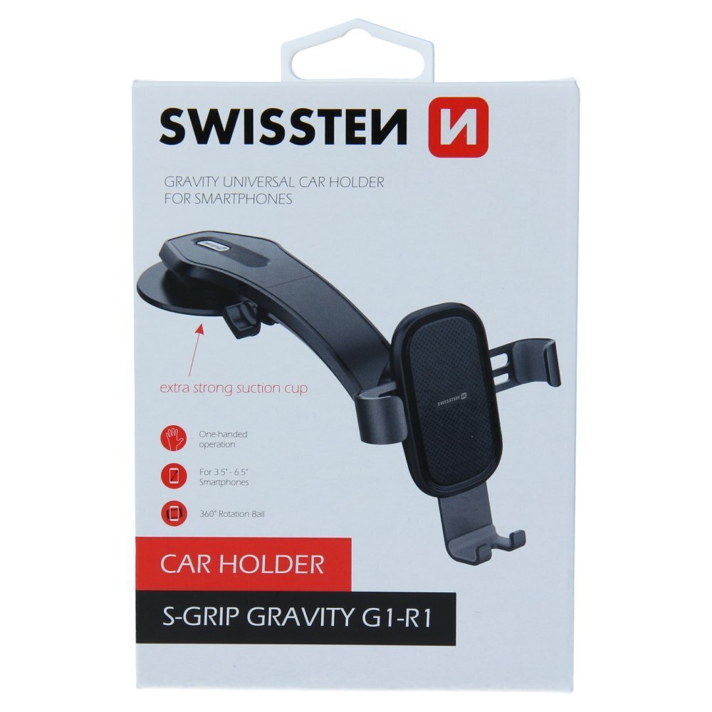Swissten S-GRIP G1-R1 Metal Age Gravity 360 Universal Car Panel Holder For Devices Silver kaina ir informacija | Telefono laikikliai | pigu.lt
